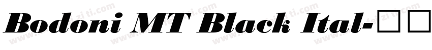 Bodoni MT Black Ital字体转换